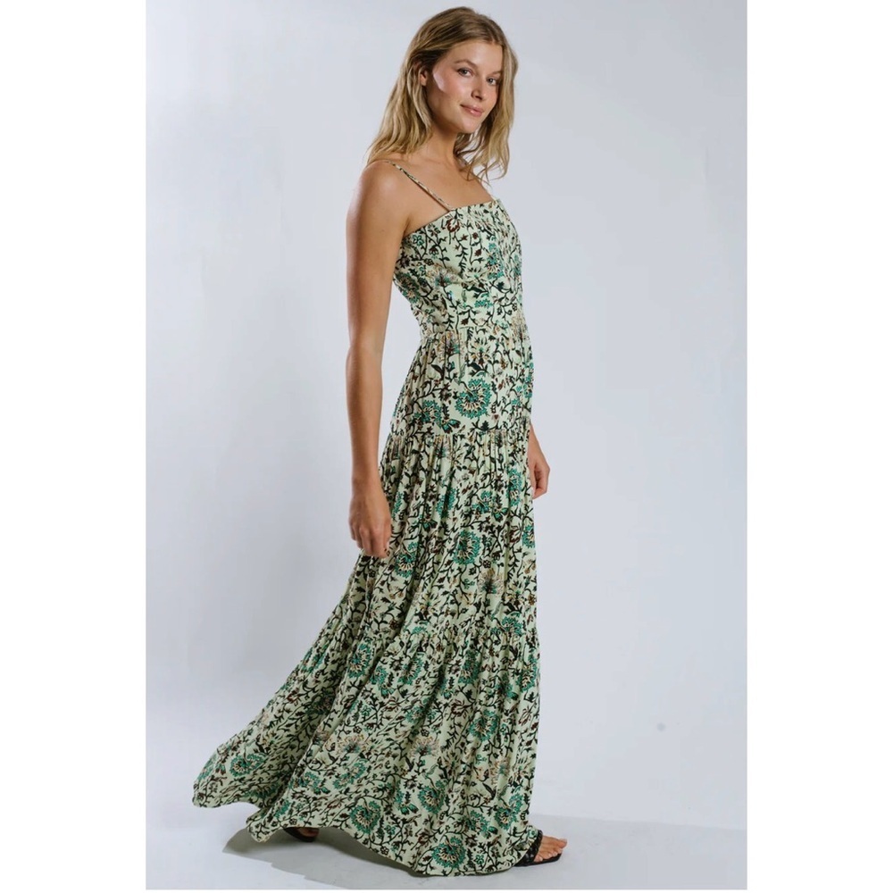 Raga Women’s Floral Maxi Tiered Dress Boho Flowy Resort Wear - Picture 4 of 6